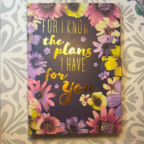 Floral Inspirational Journal with Gold Accents - Picture 1 of 6